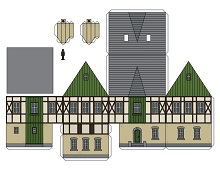 ocuklar iin hazr ev model maketi ablonu, paper craft model house